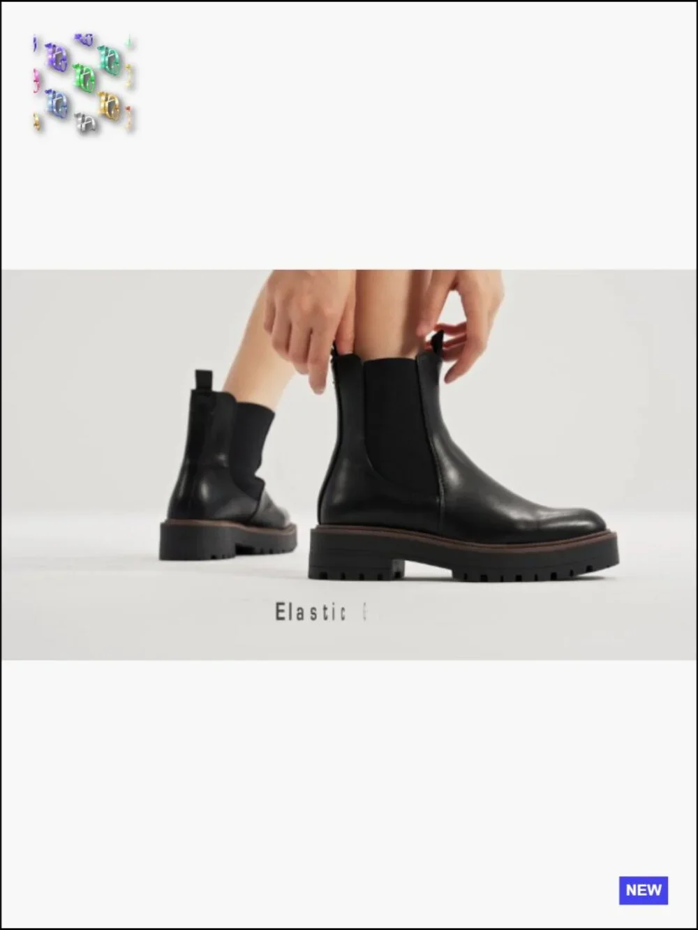 Square Toe Chelsea Ankle Boots Lug Sole Chunky Heel Platform Booties Fall